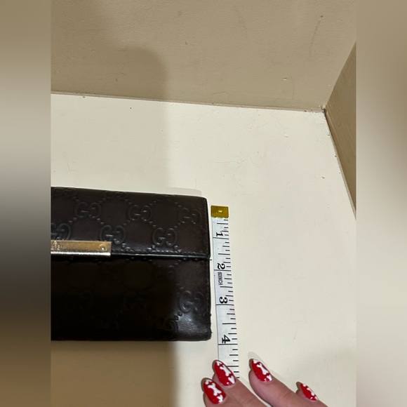 Gucci Guccissma Brown Leather Long Wallet - Picture 6 of 9
